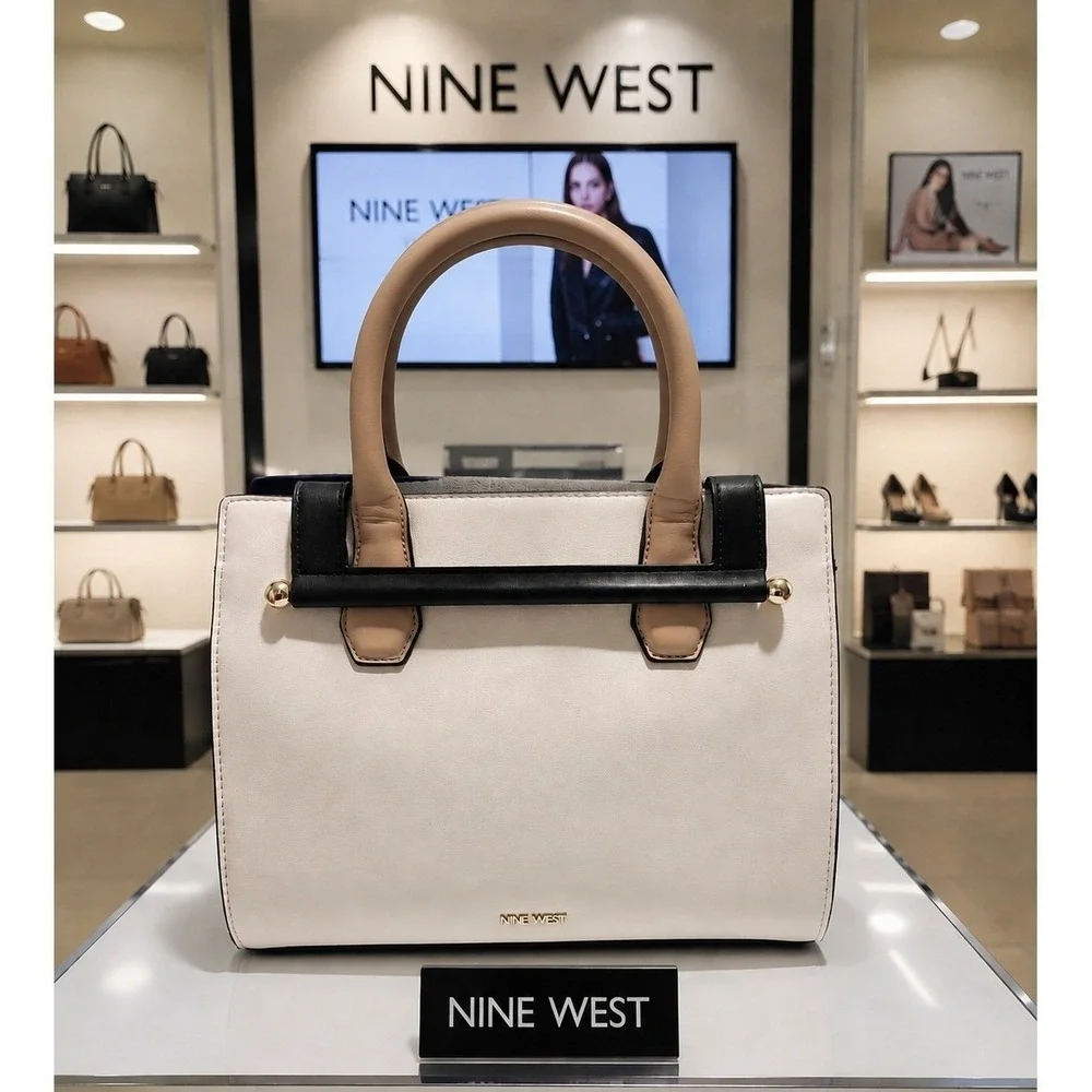 Nine West Music Bar Satchel Multi Blue Black Tan‎ NGN101706 Crossbody Bag NEW